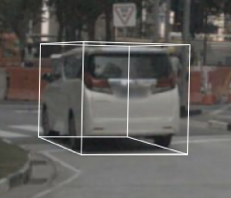 Stejné vozidlo identifikované kombinací videa a LiDAR (zdroj: scale.com)